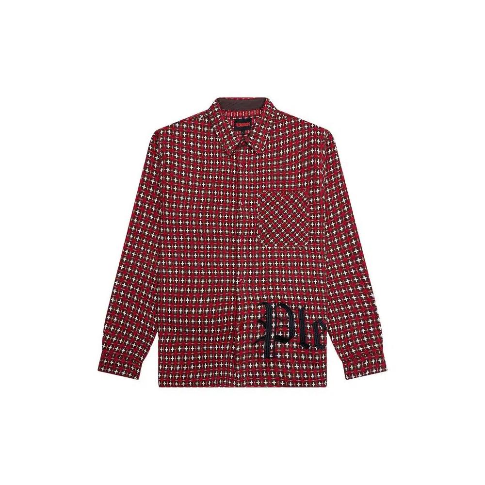 Рубашки оверсайз Pleasures Cross Work Shirt 'Red' 1