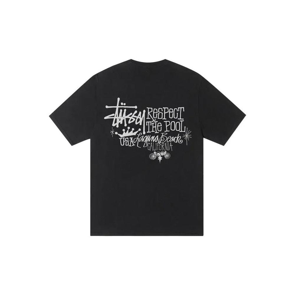 Топы Stussy Respect The Pool Tee Pigment Dyed 'Black' 2