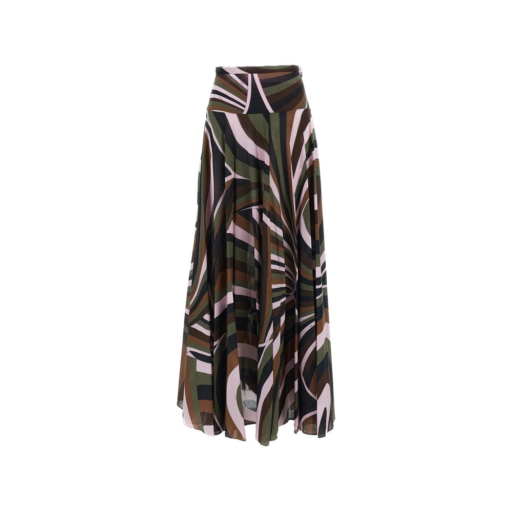 Iride print cotton muslin skirt 1