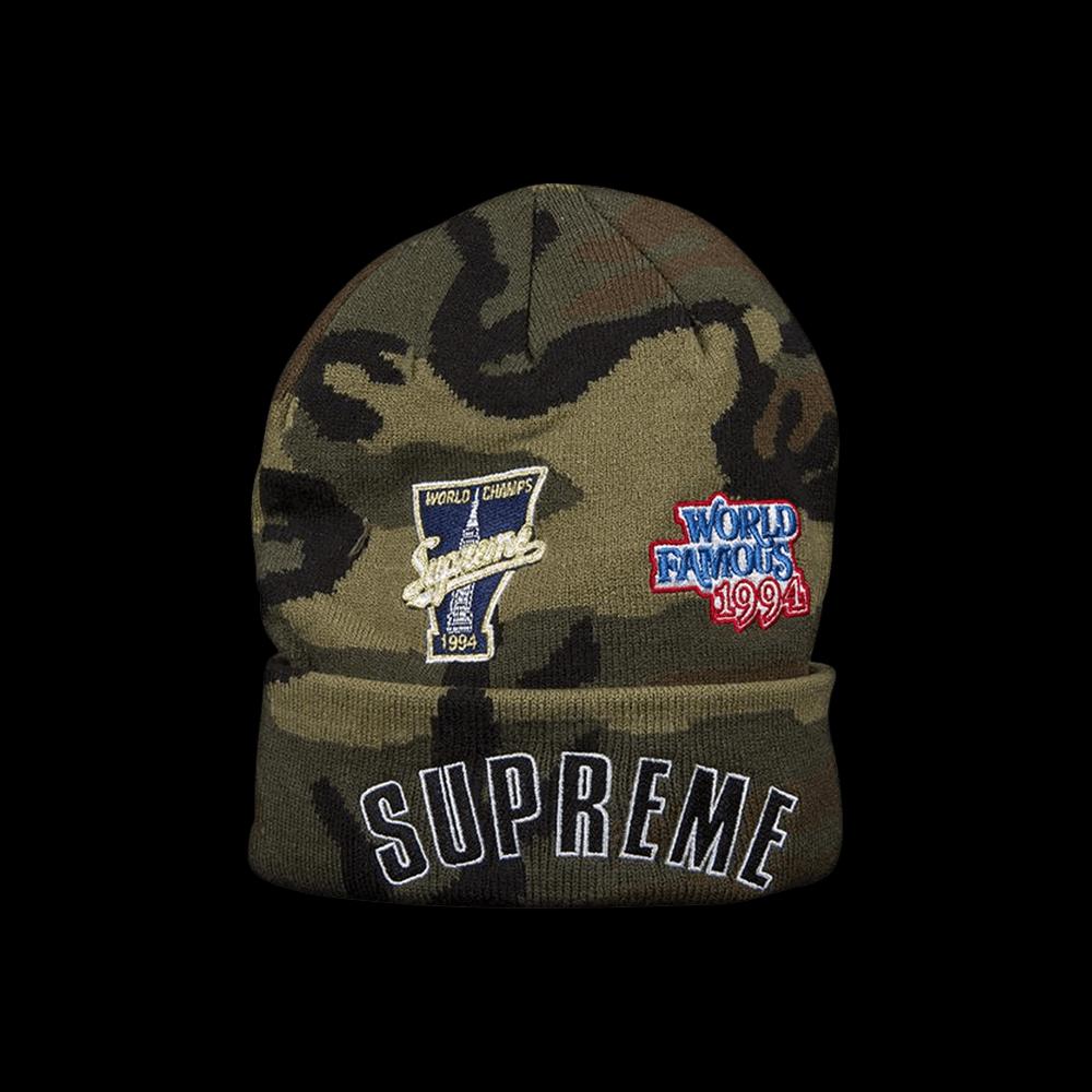 Вязаные шапки Supreme x New Era x Championship Beanie 'Camo' 1