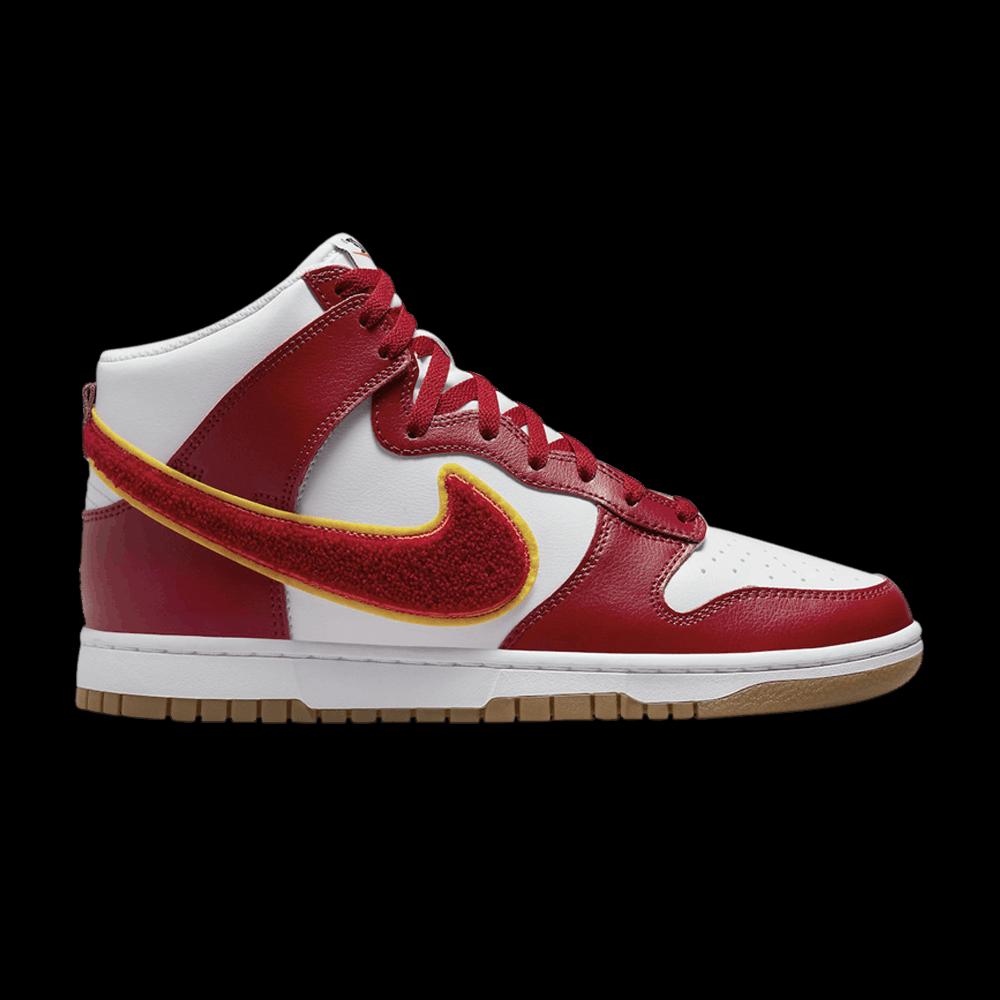 Кроссовки Nike Dunk High 'Chenille Swoosh - Gym Red' 1