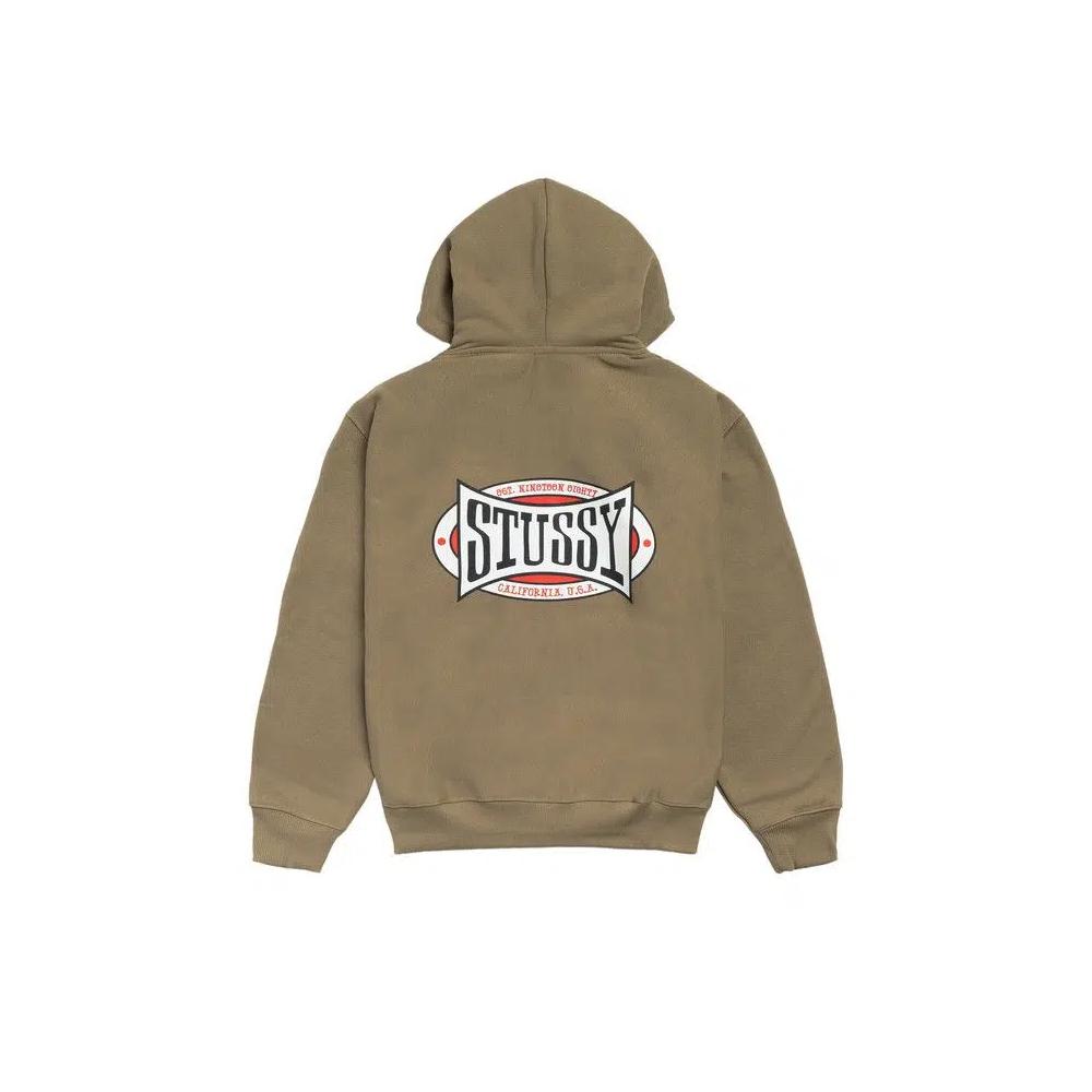 Молнии Stussy Champion Oval Zip Hoodie 'Army' 2