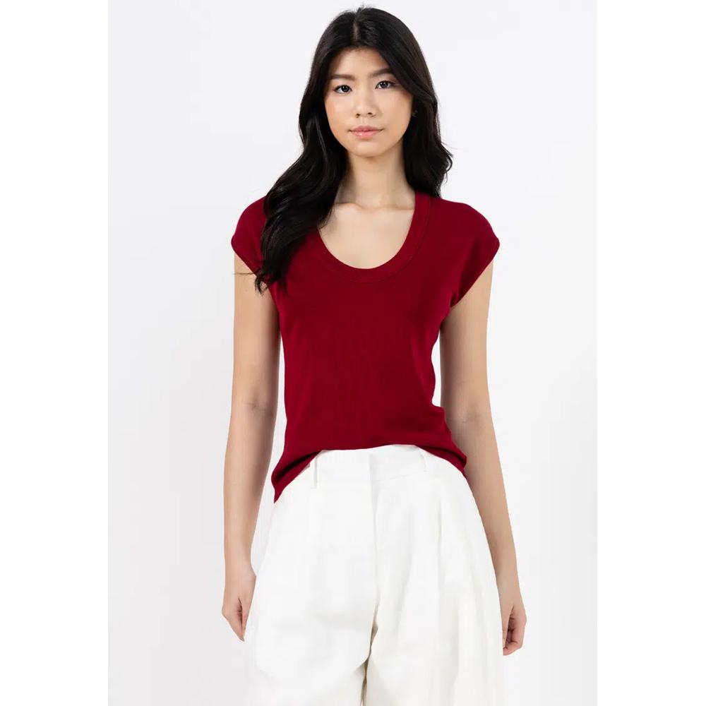 Вязаное платье с вырезом-лодочкой Laura Tencel Scoop Neck Knit 1