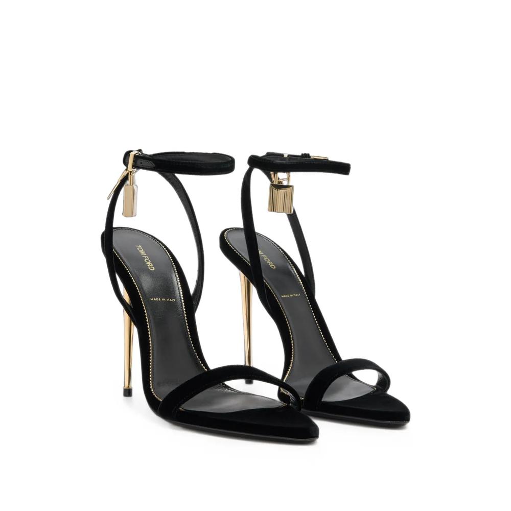 padlock velvet sandals 2