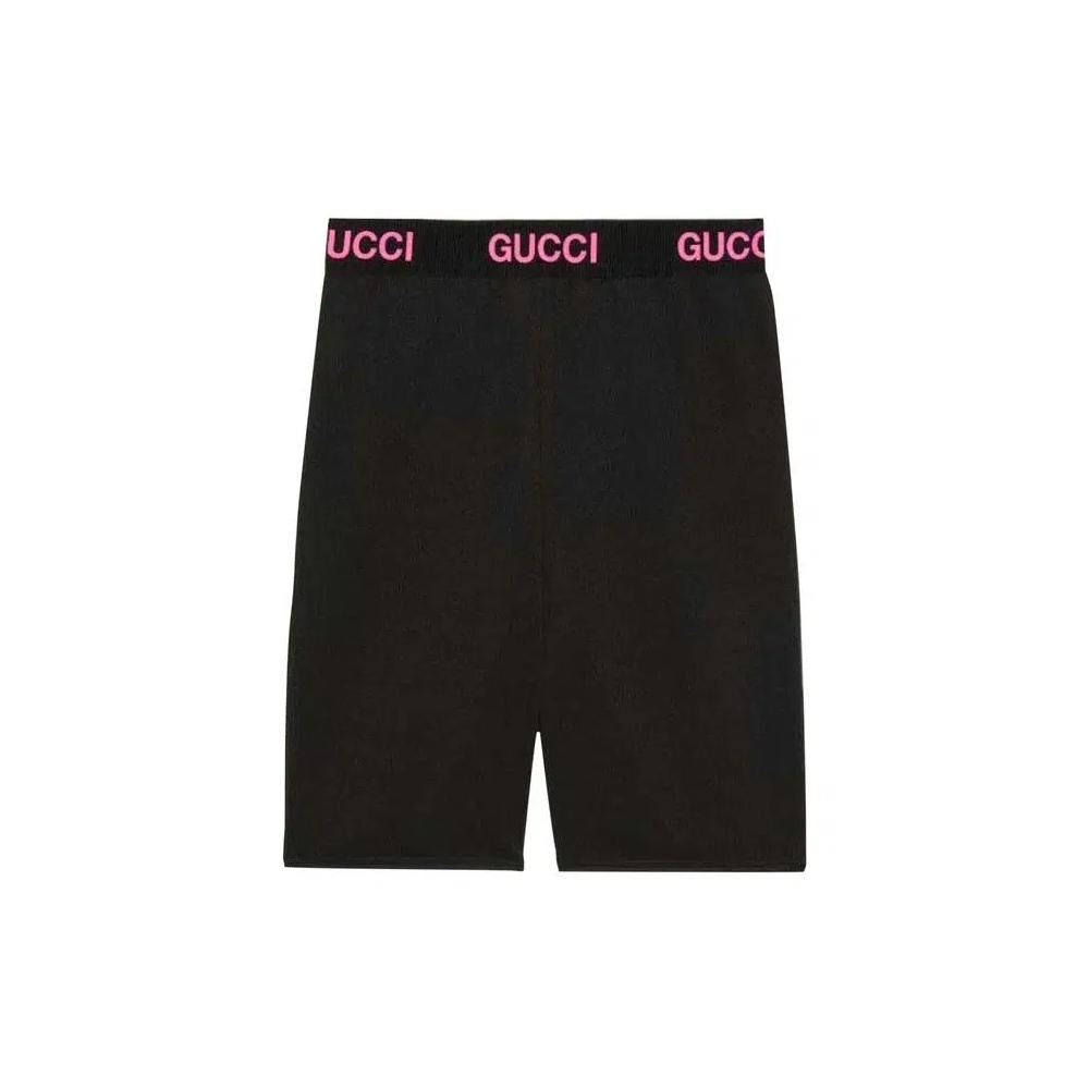 Низ Gucci Biker Shorts 'Черный/Розовый' 1