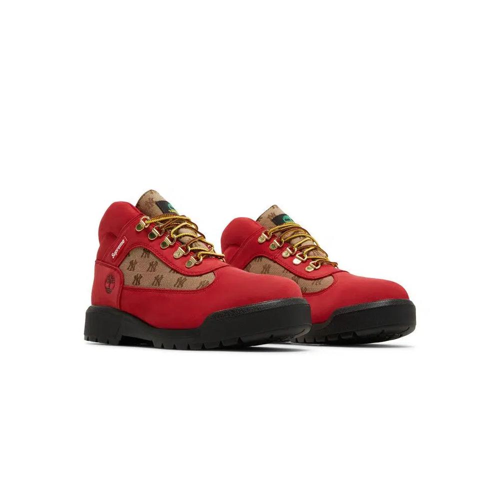 Ботинки Supreme x New York Yankees x Timberland Field Boot «Red» 8