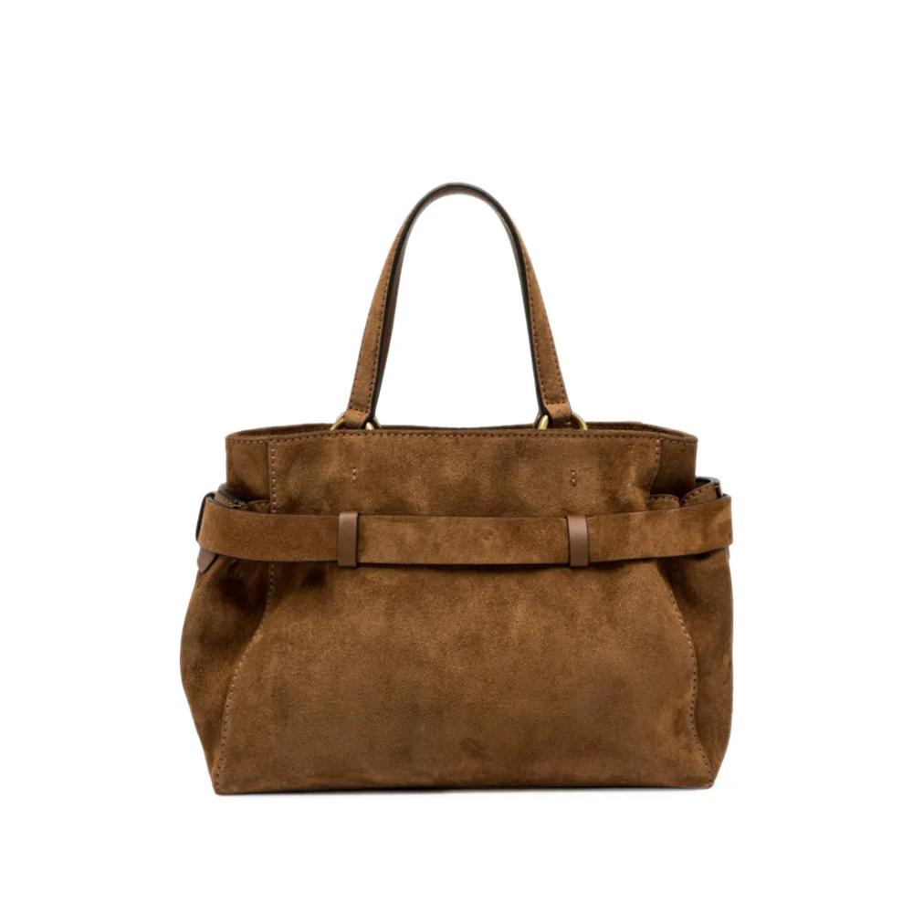 medium Miranda belted suede tote bag 2