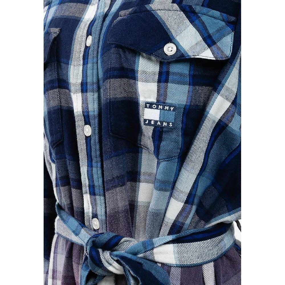 Платье-рубашка мини из клетчатой фланели с поясом - Tommy Jeans 3