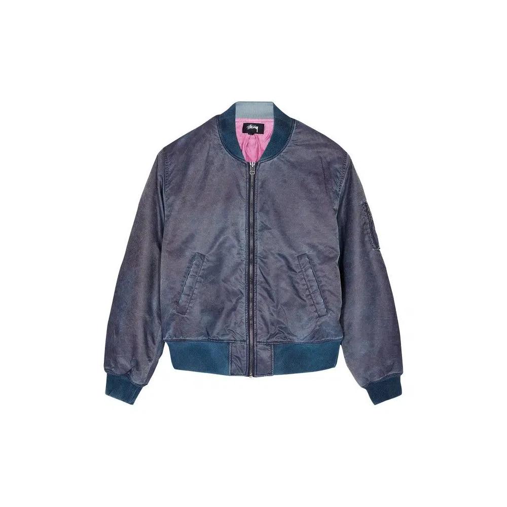 Бомберы Stussy Dyed Nylon Bomber «Navy» 1