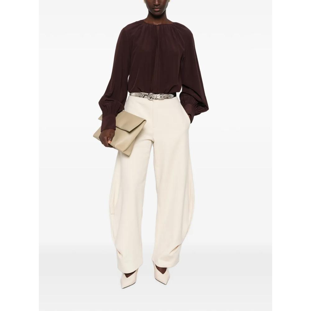 gathered long-sleeve blouse 2