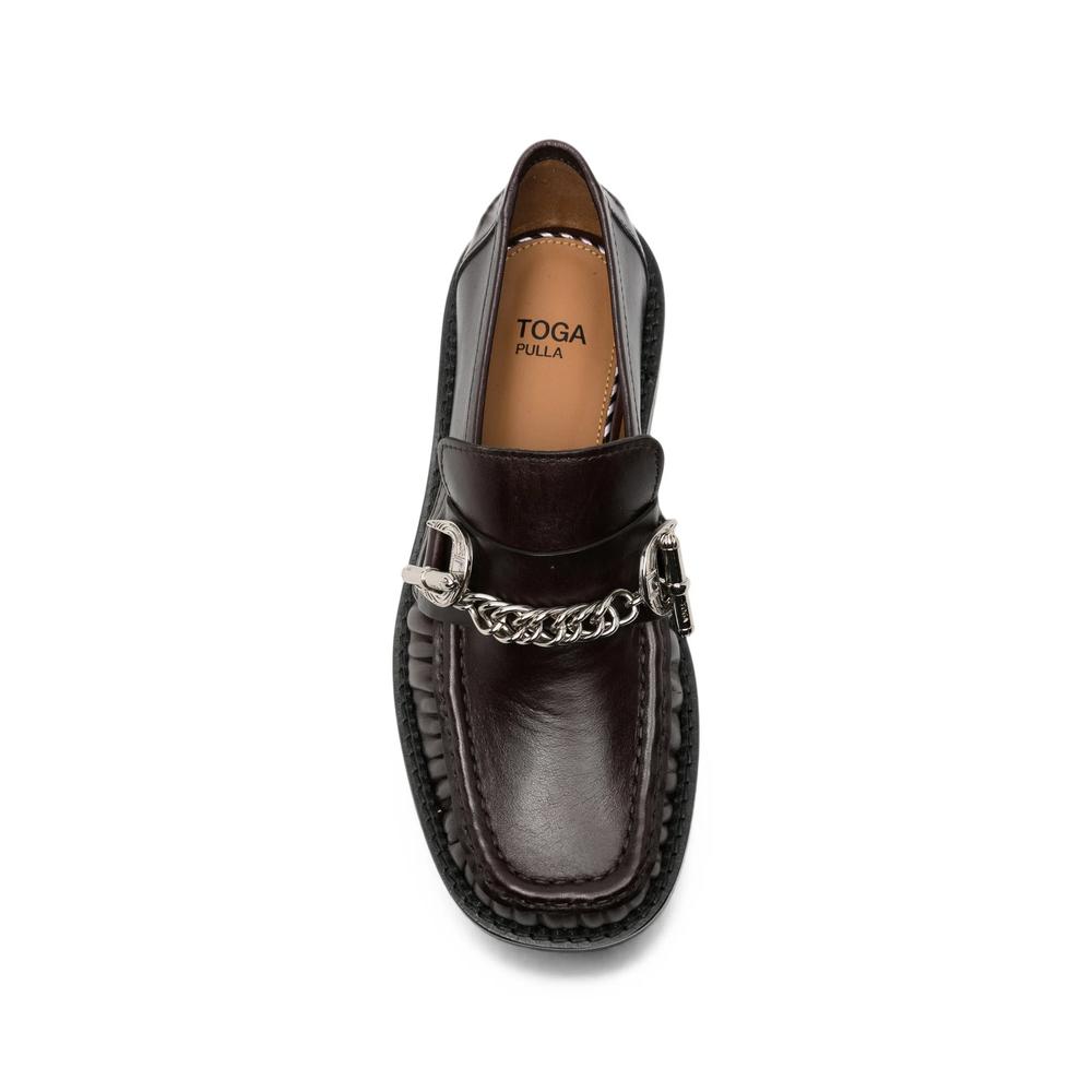 chain-link ruched loafers 4