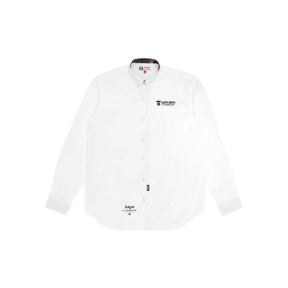 Рубашки на пуговицах AAPE Logo Button-Down Shirt 'White' 1