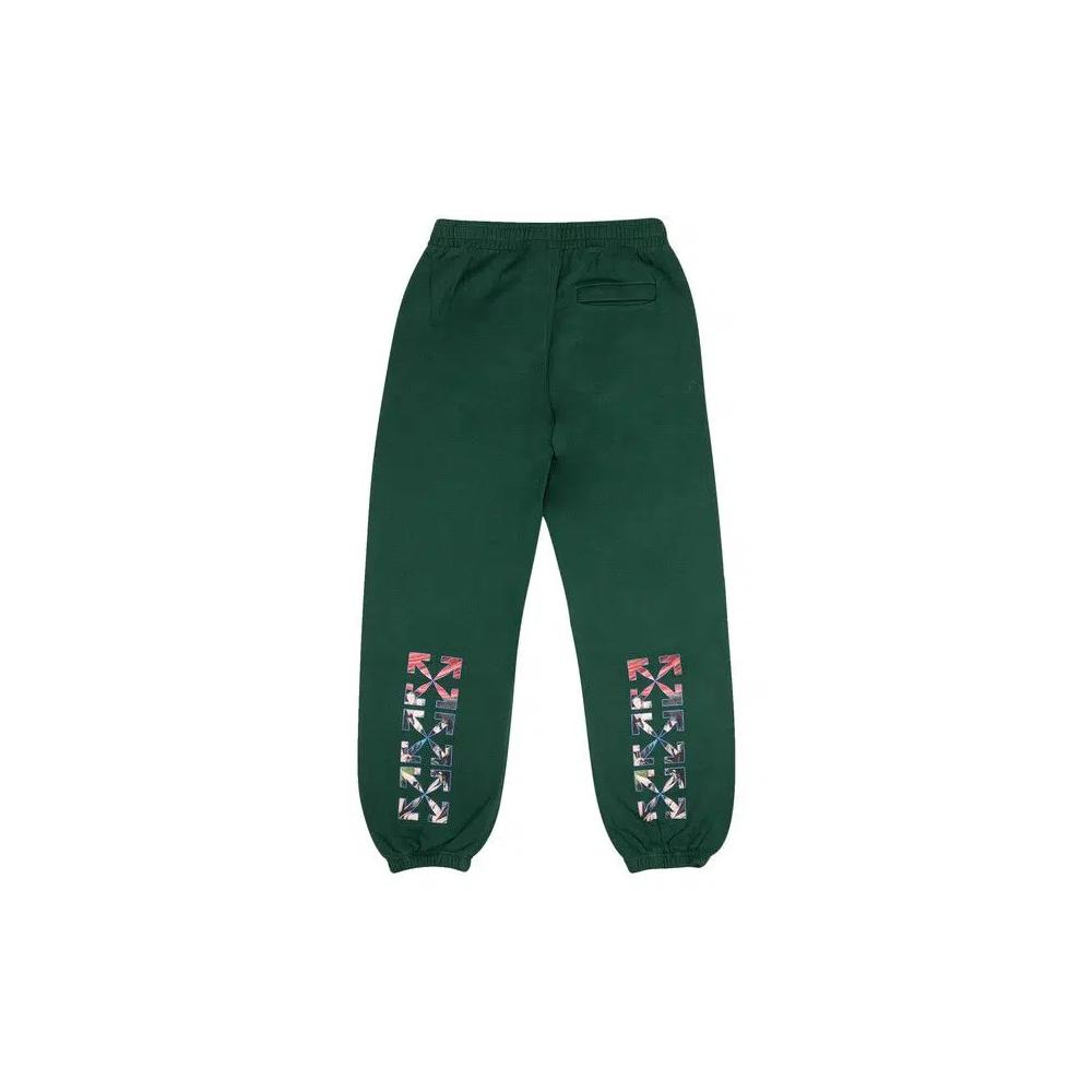 Спортивные штаны Off-White Caravaggio Paint Sweatpant 'Green/White' 2
