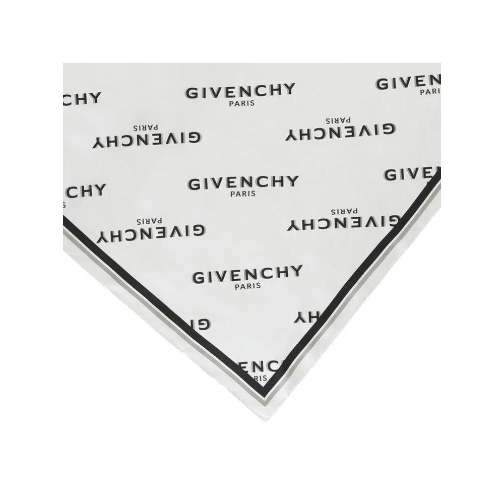 Шарфы Givenchy Shadow Square Scarf In Silk 'White' 3