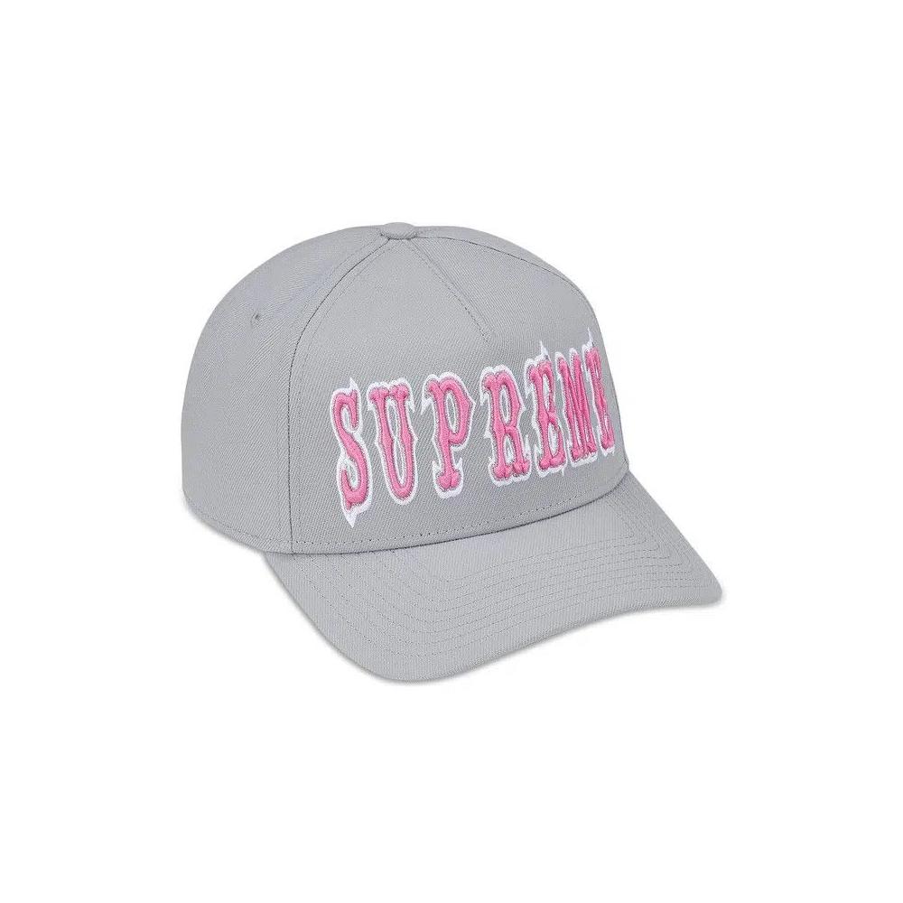 Кепки Supreme Gothic Outline Adjustable New Era «Grey» 1