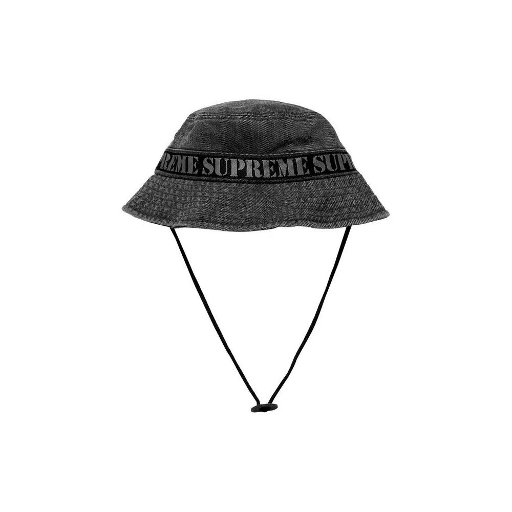 Панамы Supreme Stencil Webbing Boonie 'Black' 1