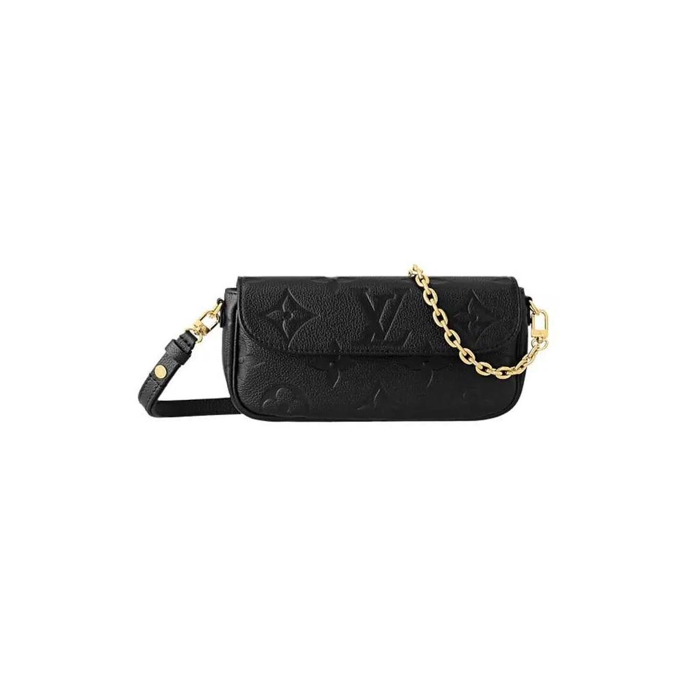 Сумки через плечо Louis Vuitton Wallet On Chain Ivy 'Black Monogram Embossed Empreinte Cowhide Leather' 1