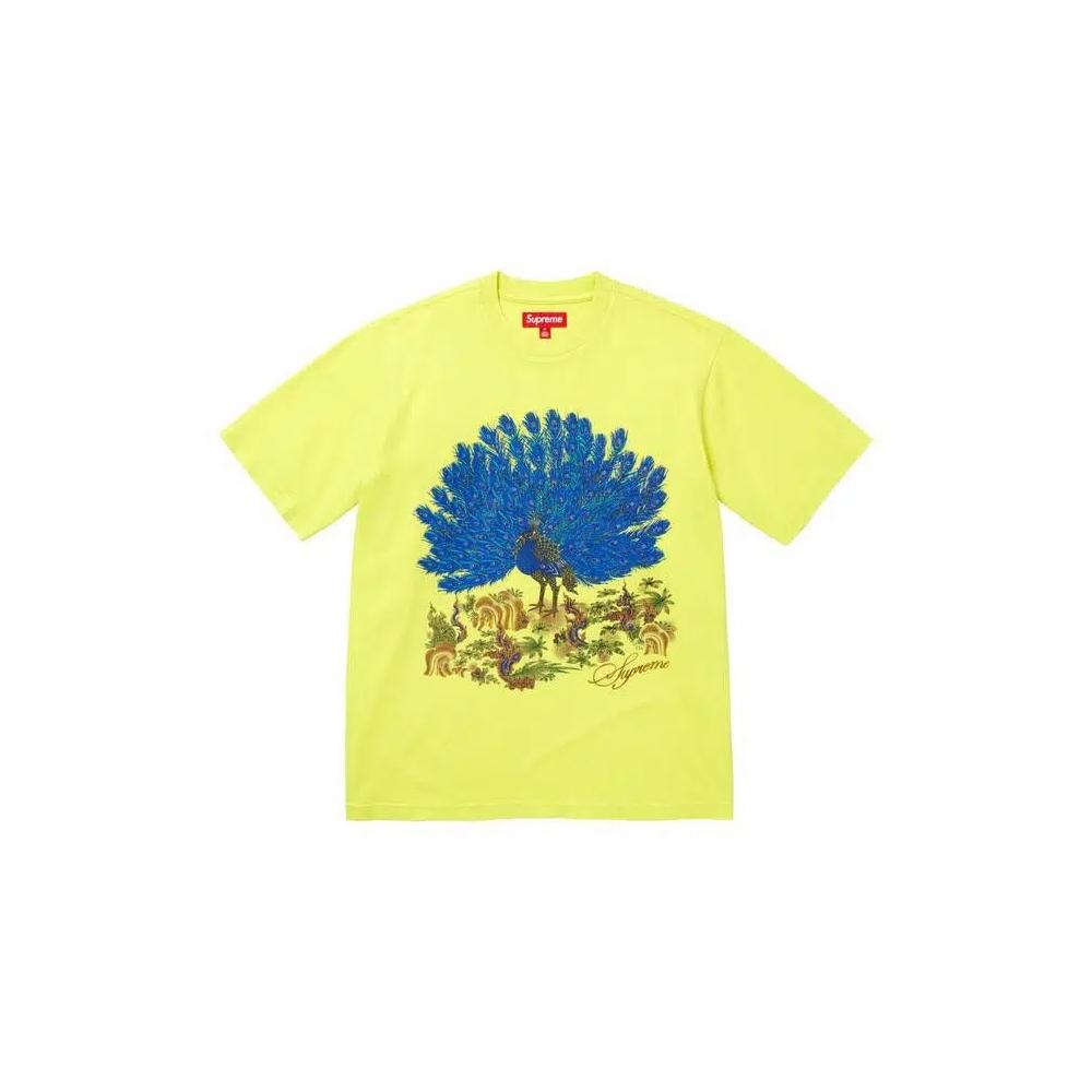 Рубашки и топы Supreme Peacock Short-Sleeve Top 'Lime' 1