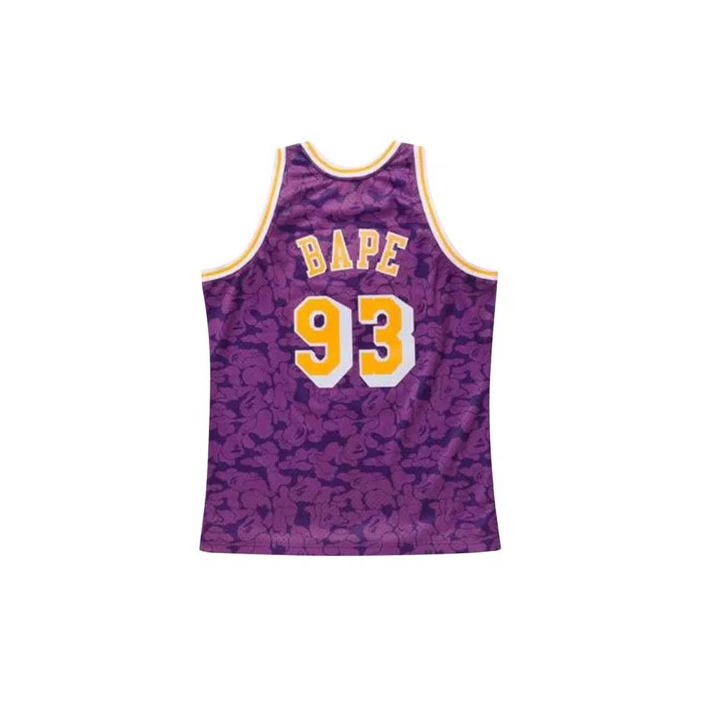 Джерси BAPE x Mitchell & Ness Lakers ABC Баскетбольная джерси Swingman 'Фиолетовый' 3
