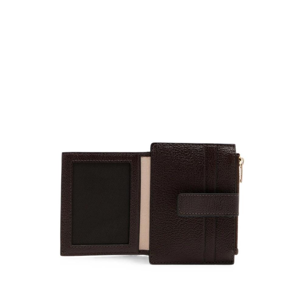 logo-plaque pebbled-leather wallet 3