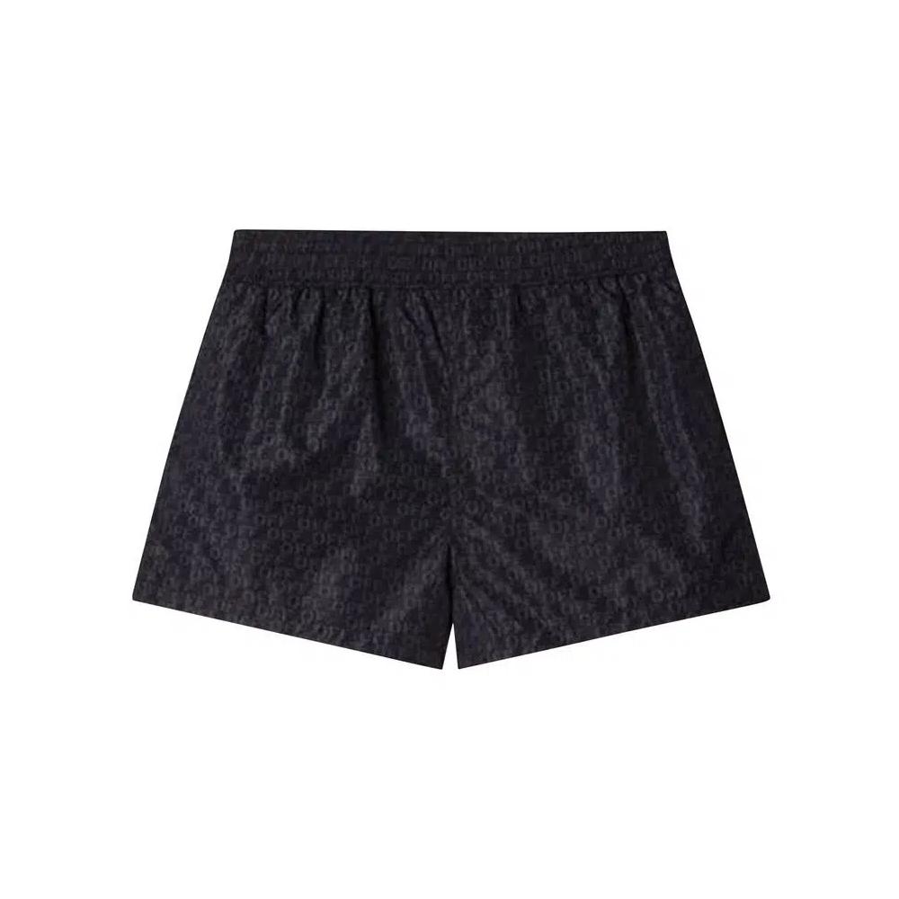 Плавки Off-White Logo Print Swimshorts 'Black' 1