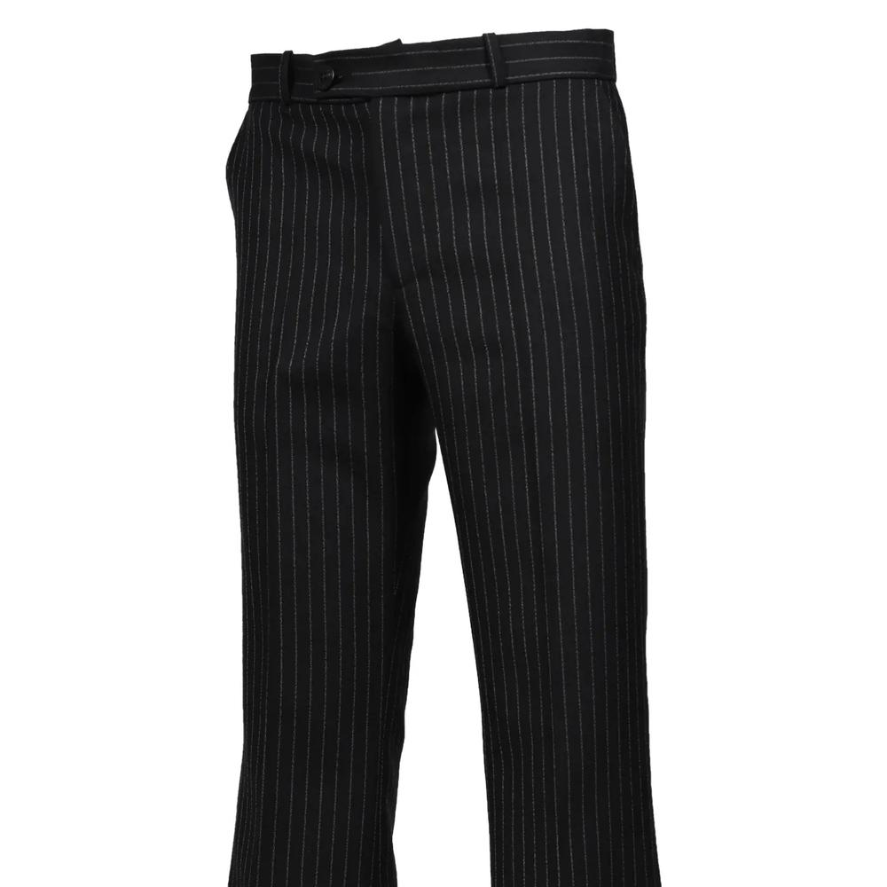 pinstripe-pattern flared virgin-wool trousers 4