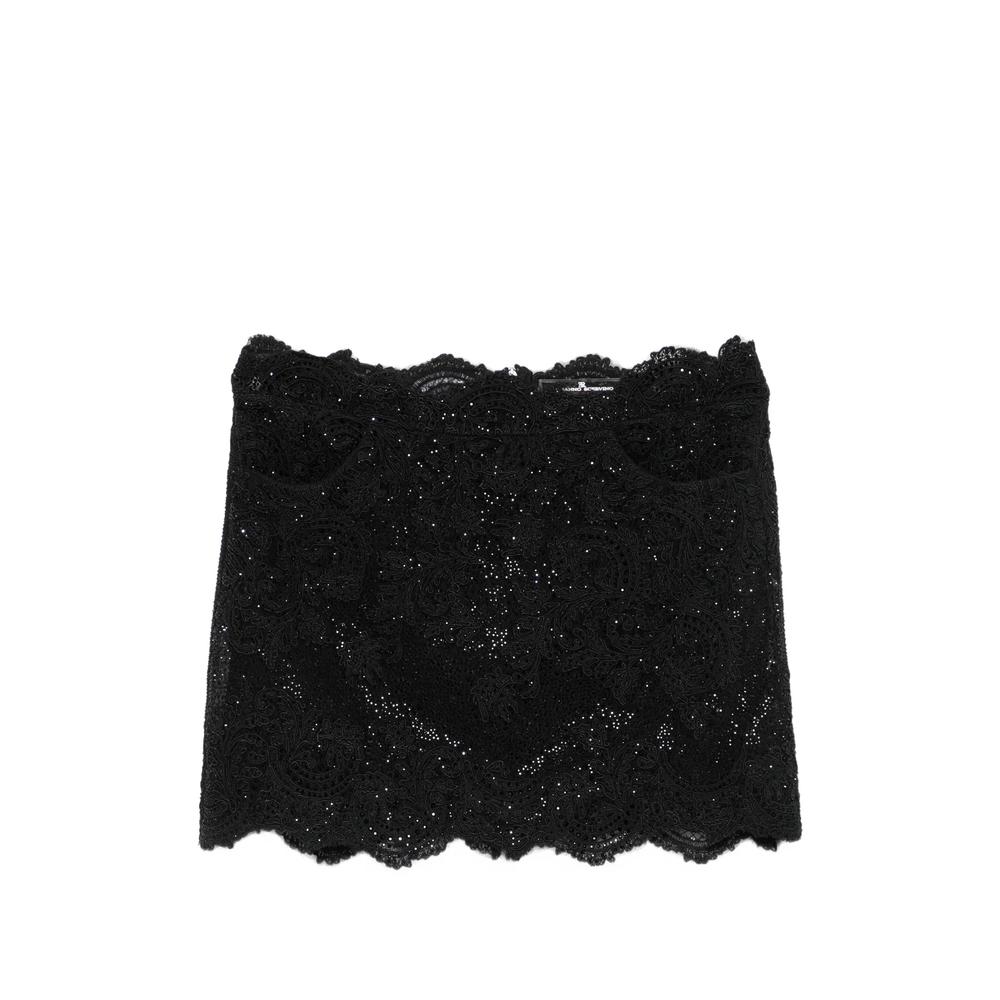 lace-overlay sequin-embellished mini skirt 1