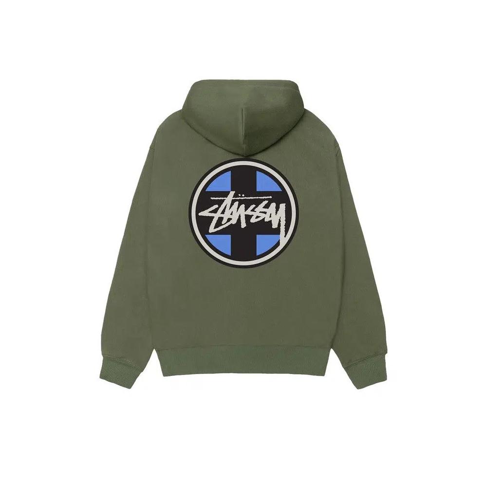 Худи Stussy Cross Dot Hoodie 'Olive' 2