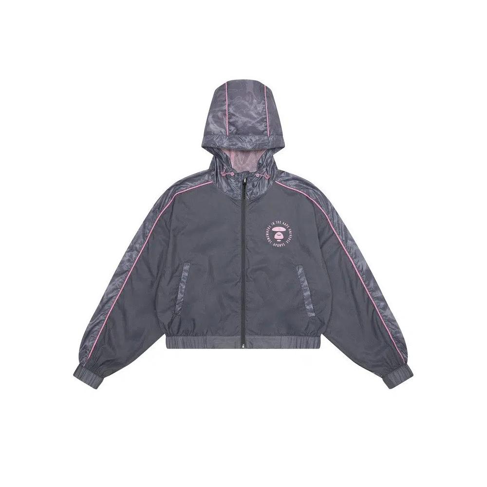 Куртки AAPE Moonface Camo-Panelled худи на молнии с капюшоном «Синий/Темный» 1
