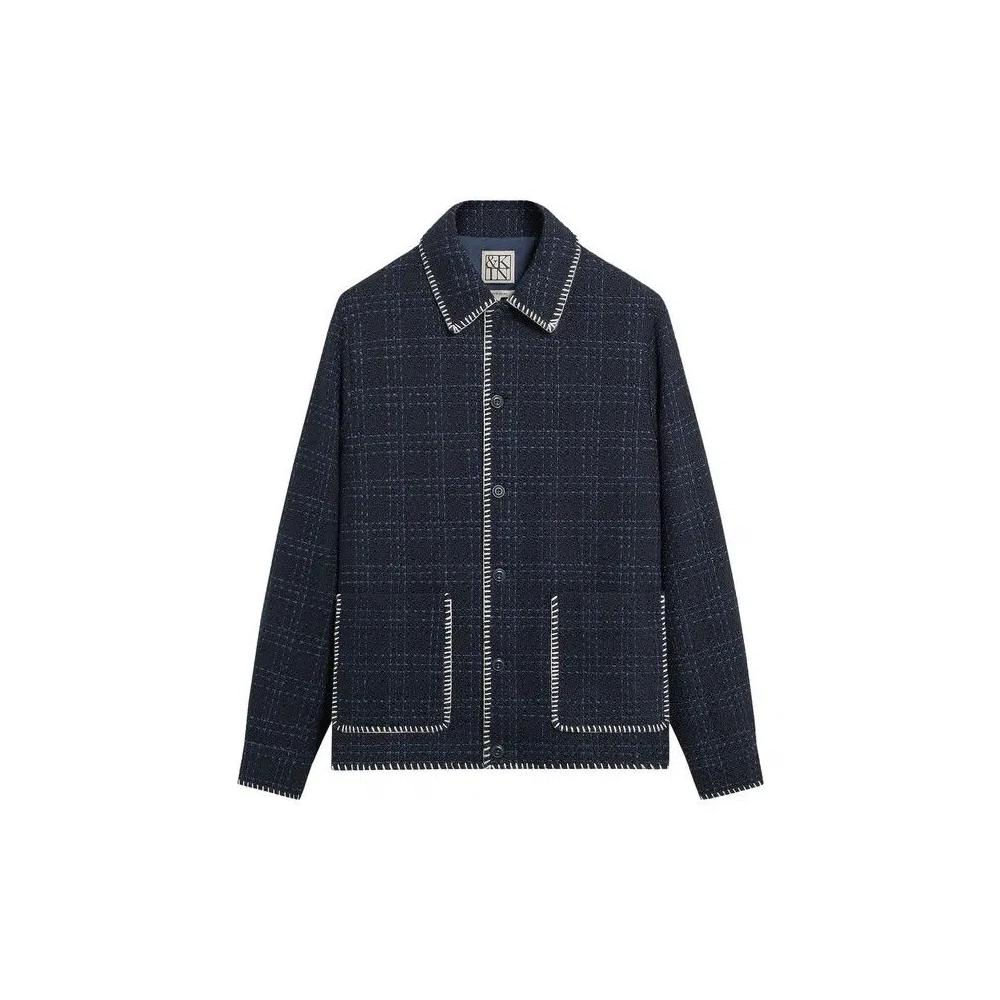 Овершерты Kith &Kin Tweed Boxy Collared Overshirt 'Ноктюрн' 1