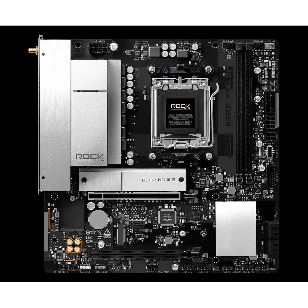 ASRock B850M Rock WIFI Micro-ATX материнская плата (DDR5) 1