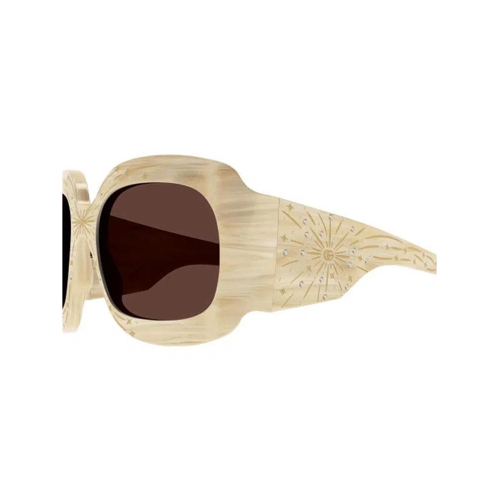 Солнцезащитные очки Gucci Wrap Around Sunglasses 'Beige/Brown' 3