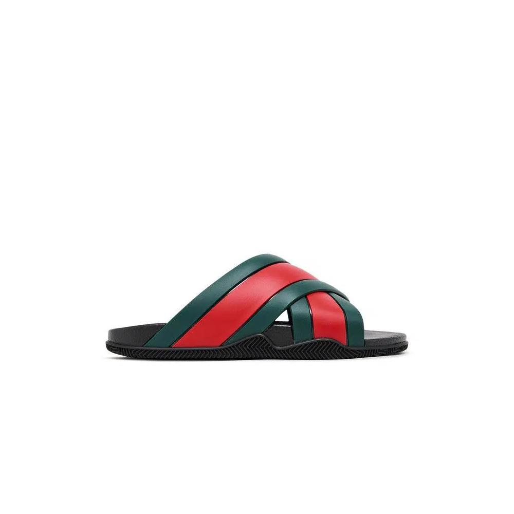 Слайды Gucci Wmns Slide Web Stripe 'Black' 1