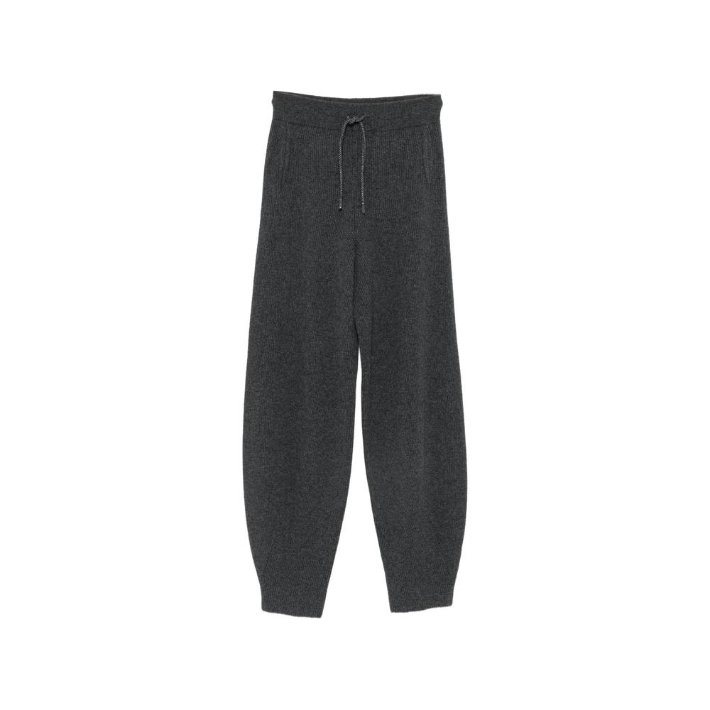 drawstring ribbed-knit track pants 1