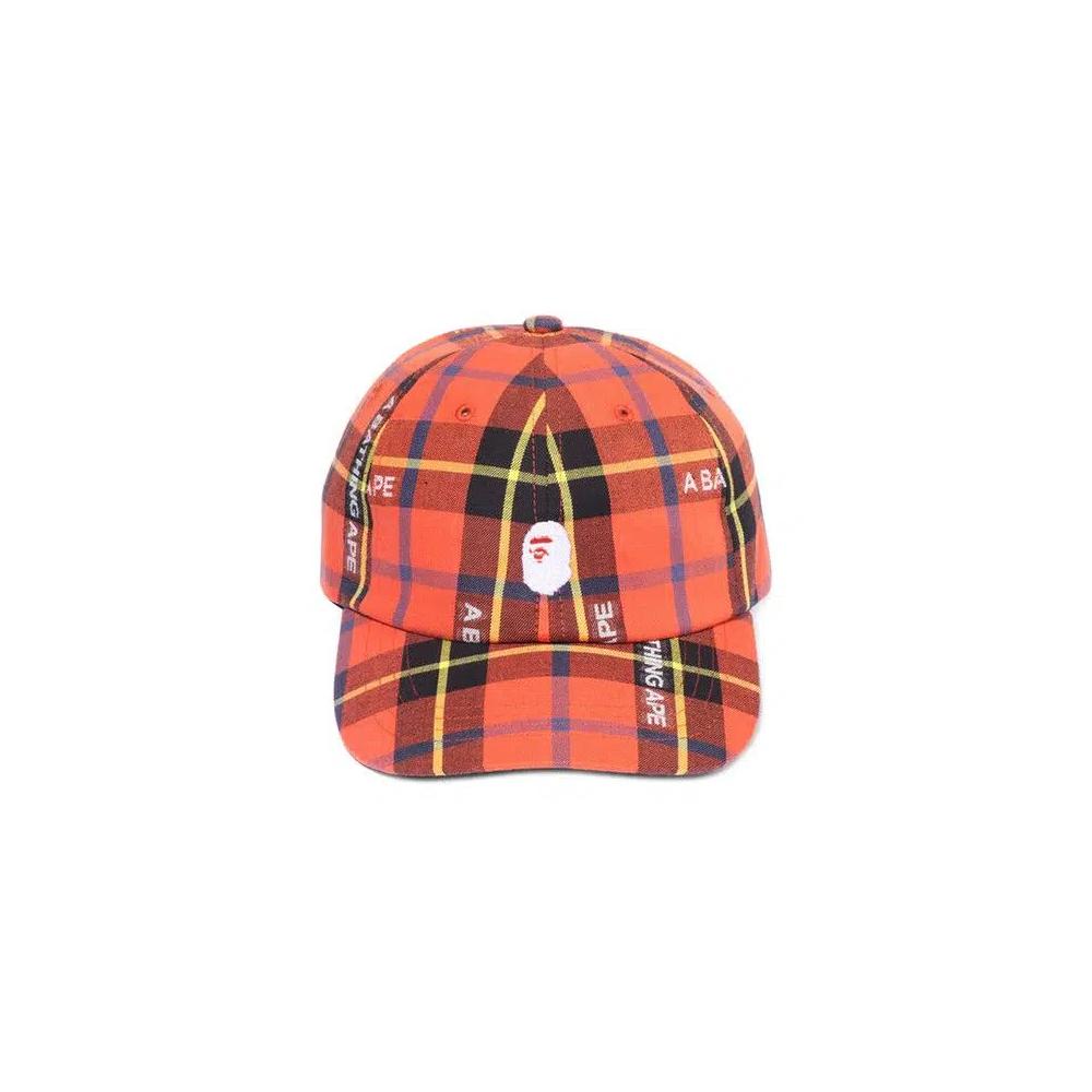 Кепки-снапбэки BAPE Check Panel Cap 'Red' 1