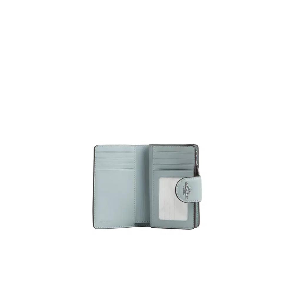 Coach Medium Corner Zip Wallet в фирменном канвасе цвета Chalk Blue CEC31 2
