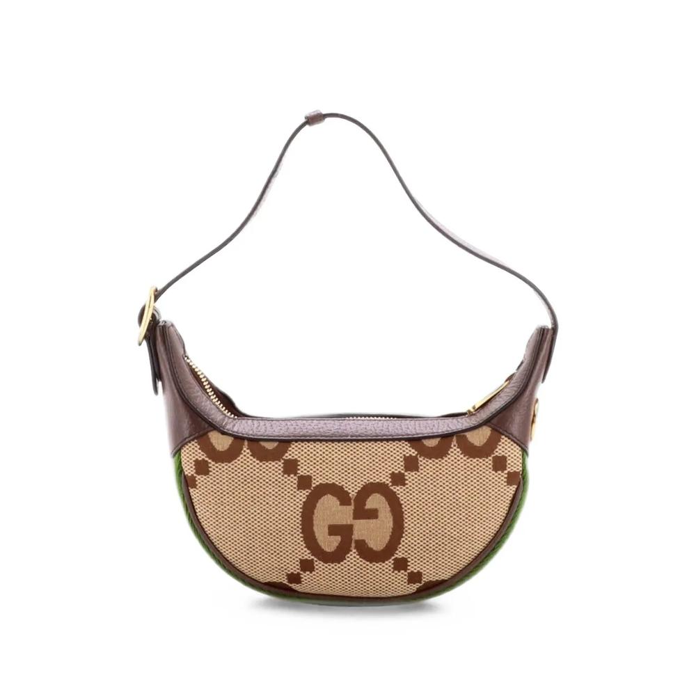 Сумка-хобо Ophidia Half Moon Bag Jumbo GG Canvas размера мини 2