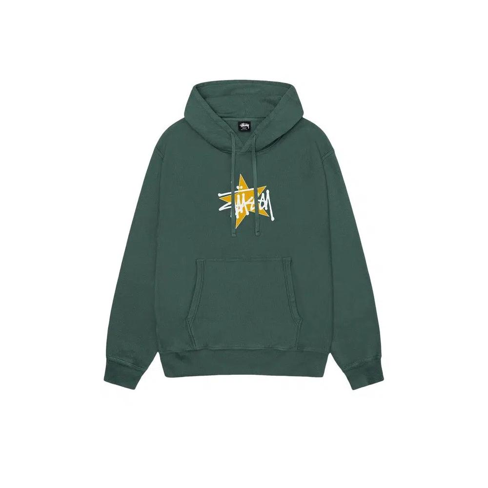 Худи Stussy Star Hoodie Pigment Dyed 'Forest' 1