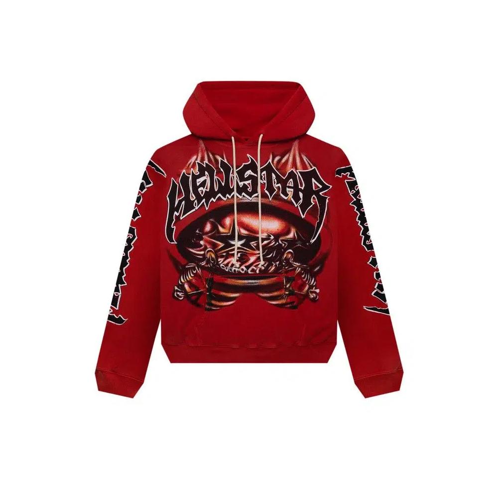 Худи Hellstar Halloween Skeleton Airbrushed Hoodie 'Red' 1