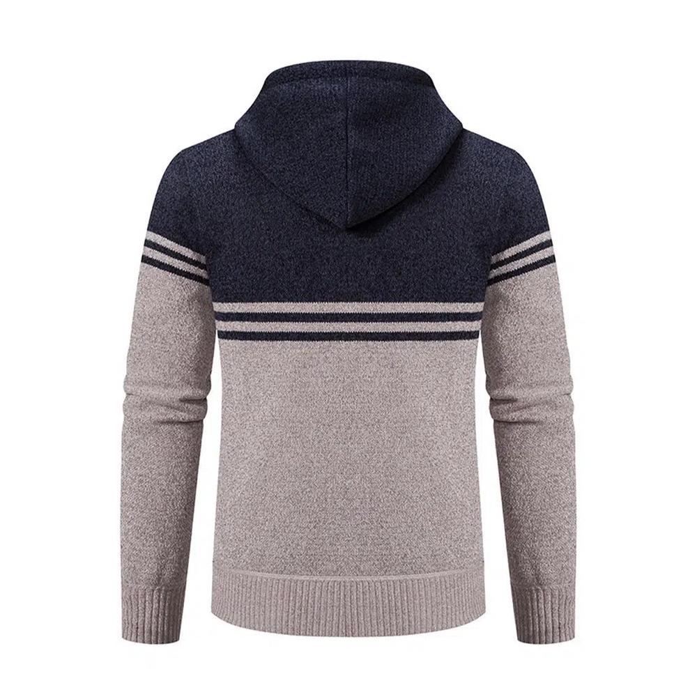 Вязаная куртка с капюшоном Color Block HZYX228-6959 3