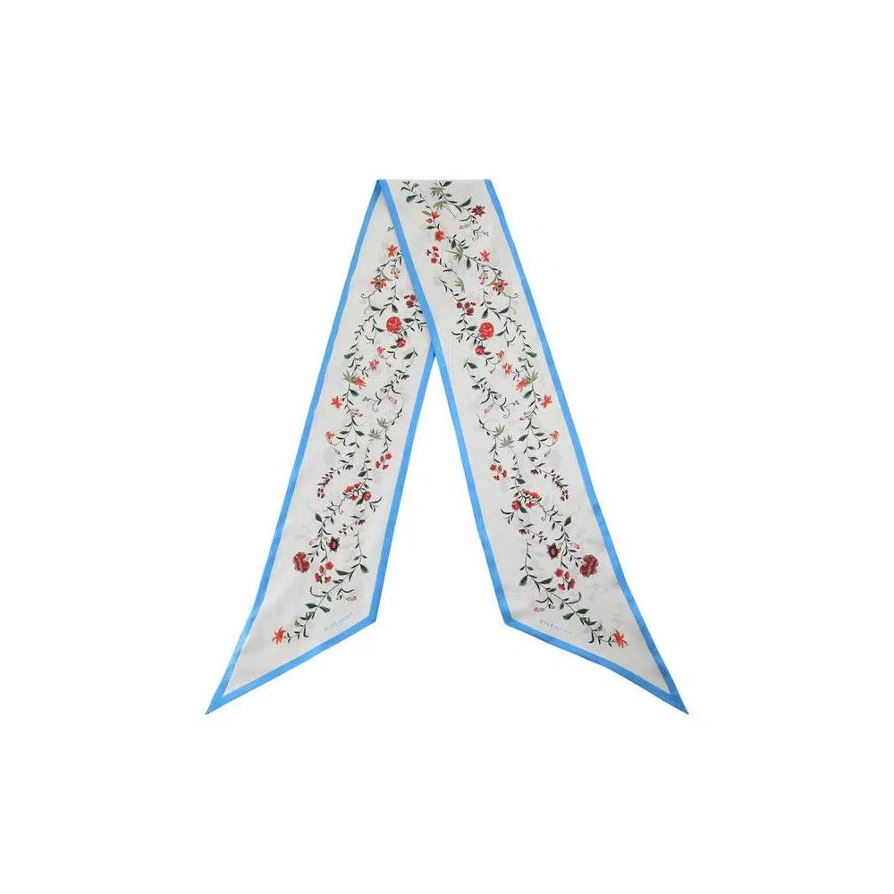 Шарфы Givenchy Floral Print Silk Scarf 'Light Blue' 1
