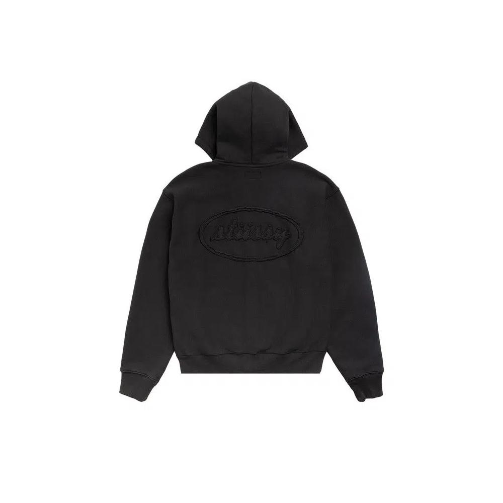Толстовки на молнии Stussy Cursive Applique Zip Hood 'Black' 2