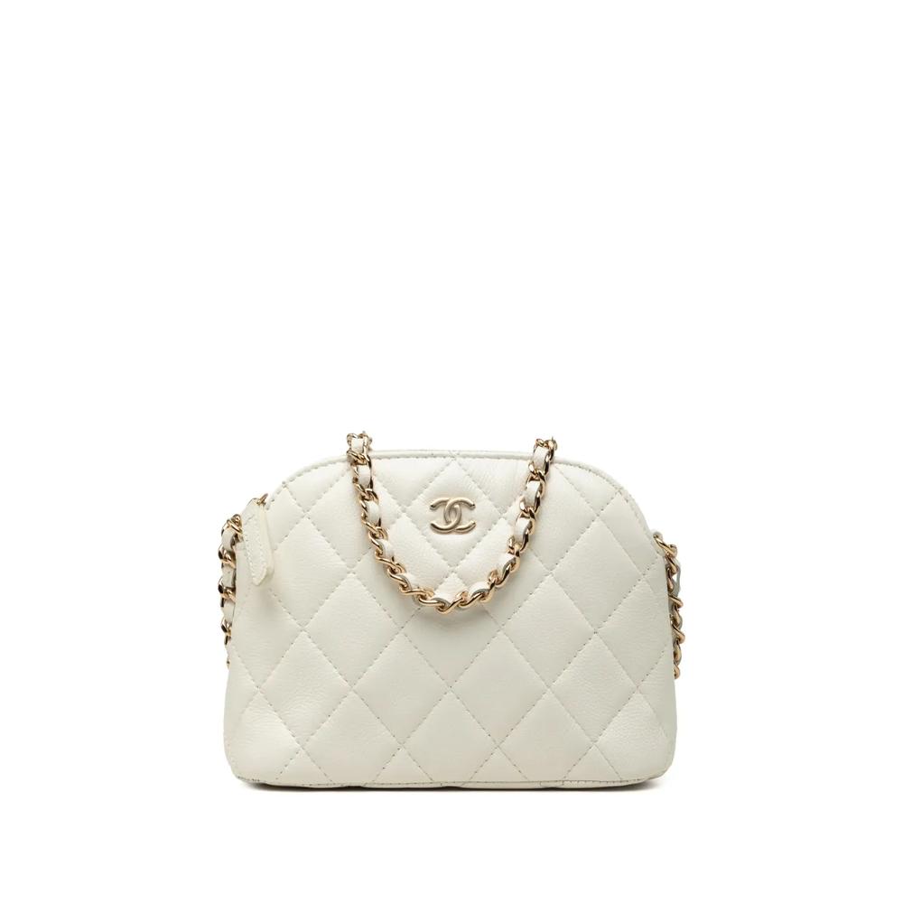 Мини стеганая сумка через плечо CC Quilted Caviar Dome Clutch With Chain (2021-2026 годы) 1