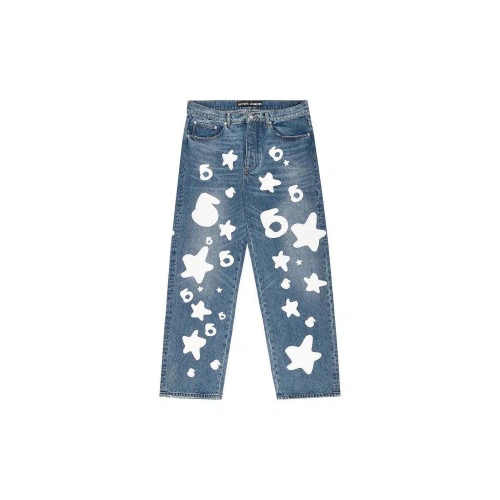 Джинсы Sp5der Beluga Wash Denim 'Light Indigo Wash' 1