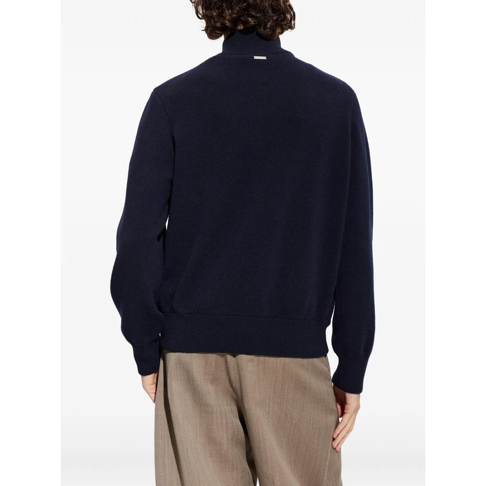 suede blouson with knitted details 4