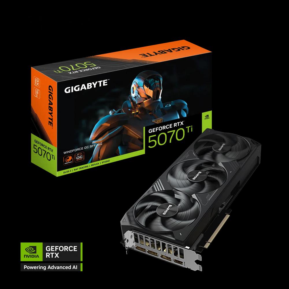 GIGABYTE GeForce RTX 5070 Ti WINDFORCE OC SFF 16G видеокарта 1