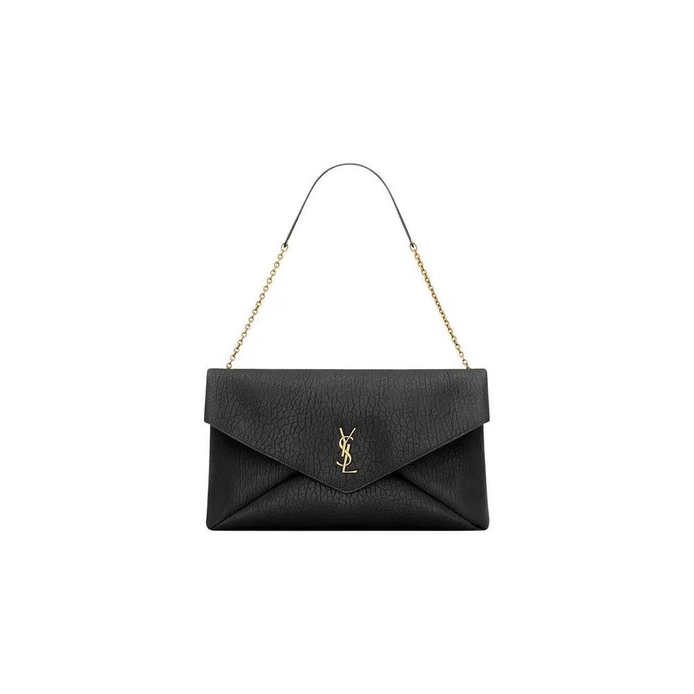Сумки через плечо Saint Laurent Cassandre XXL Envelope Pouch On Chain In Lambskin 'Неро' 1
