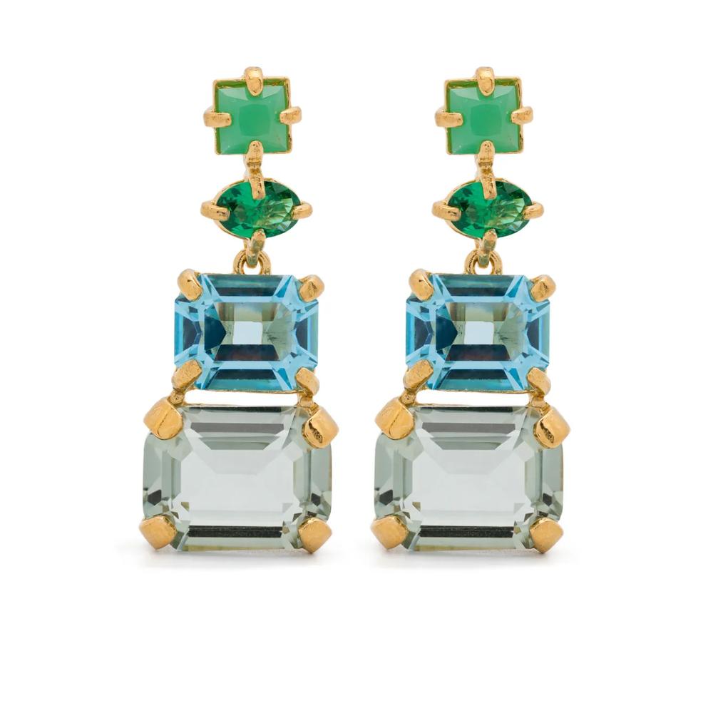 crystal-embellished pendant earrings 1