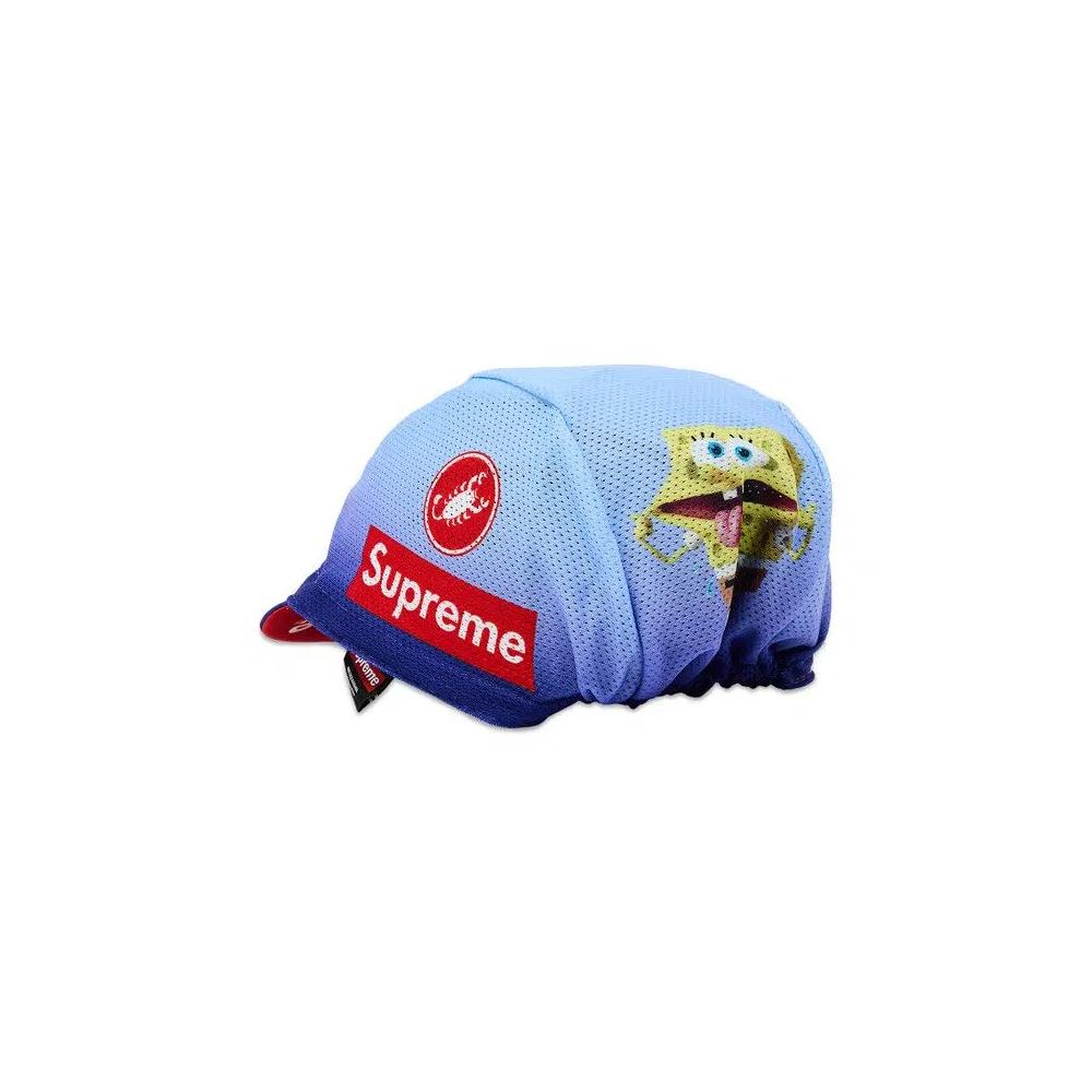 Кепки Supreme x Spongebob Squarepants x Castelli Cycling Cap 'Blue' 3