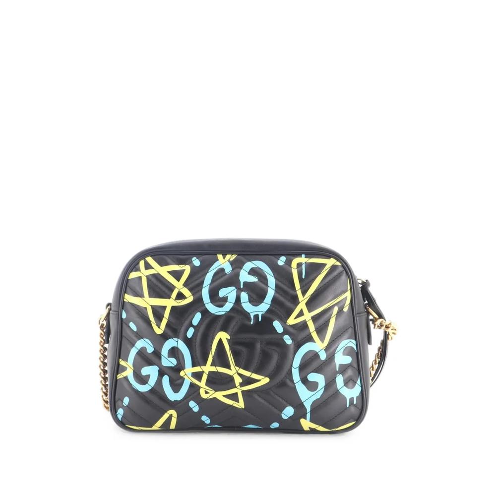 Стеганая сумка на плечо GG Marmont GucciGhost среднего размера 2